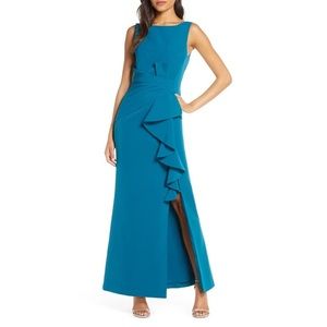 Eliza J teal gown